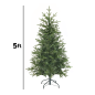 Sapin de Noël artificiel à charnière Dellonda de 150 cm avec 772 embouts de mélange PE/PVC