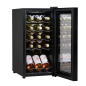 Baridi 15 Bottle Wine Cooler Fridge with Digital Touchscreen Controls & LED Light, Black