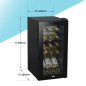 Baridi 15 Bottle Wine Cooler Fridge with Digital Touchscreen Controls & LED Light, Black