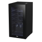 Baridi 15 Bottle Wine Cooler Fridge with Digital Touchscreen Controls & LED Light, Black