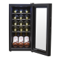 Baridi 15 Bottle Wine Cooler Fridge with Digital Touchscreen Controls & LED Light, Black