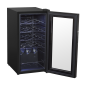 Baridi 15 Bottle Wine Cooler Fridge with Digital Touchscreen Controls & LED Light, Black