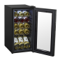 Baridi 15 Bottle Wine Cooler Fridge with Digital Touchscreen Controls & LED Light, Black