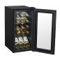 Baridi 15 Bottle Wine Cooler Fridge with Digital Touchscreen Controls & LED Light, Black