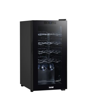 Baridi 15 Bottle Wine Cooler Fridge with Digital Touchscreen Controls & LED Light, Black