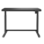 Bureau debout réglable électrique Dellonda noir avec USB et tiroir, 1200 x 600 mm