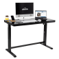 Dellonda Black Electric Adjustable Standing Desk with USB & Drawer, 1200 x 600mm