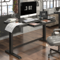 Bureau debout réglable électrique Dellonda noir avec USB et tiroir, 1200 x 600 mm