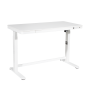 Bureau debout réglable électrique Dellonda blanc avec USB et tiroir, 1200 x 600 mm