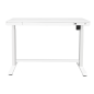 Bureau debout réglable électrique Dellonda blanc avec USB et tiroir, 1200 x 600 mm