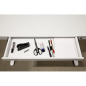 Bureau debout réglable électrique Dellonda blanc avec USB et tiroir, 1200 x 600 mm