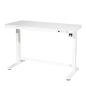 Bureau debout réglable électrique Dellonda blanc avec USB et tiroir, 1200 x 600 mm