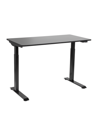 Dellonda Black Electric Adjustable Office Standing Desk, Quiet & Fast 1200x600mm