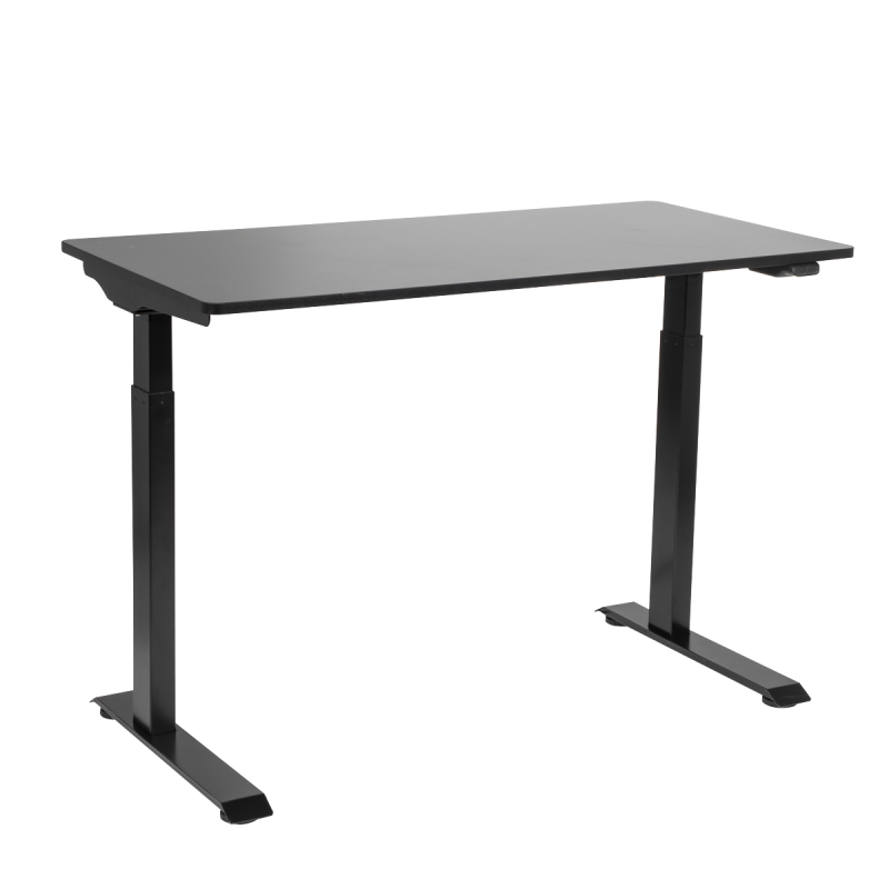 Dellonda Black Electric Adjustable Office Standing Desk, Quiet & Fast 1200x600mm