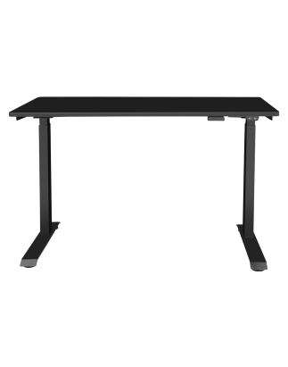 Dellonda Black Electric Adjustable Office Standing Desk, Quiet & Fast 1200x600mm