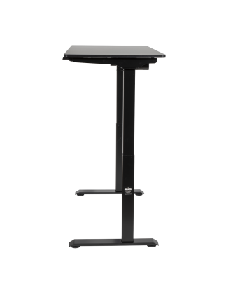 Dellonda Black Electric Adjustable Office Standing Desk, Quiet & Fast 1200x600mm