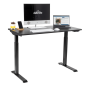 Dellonda Black Electric Adjustable Office Standing Desk, Quiet & Fast 1200x600mm