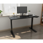 Dellonda Black Electric Adjustable Office Standing Desk, Quiet & Fast 1200x600mm