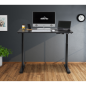 Dellonda Black Electric Adjustable Office Standing Desk, Quiet & Fast 1200x600mm