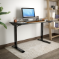 Dellonda Black Electric Adjustable Office Standing Desk, Quiet & Fast 1200x600mm