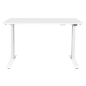 Bureau debout de bureau électrique réglable blanc Dellonda, silencieux et rapide 1200 x 600 mm