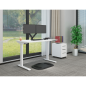 Dellonda White Electric Adjustable Office Standing Desk, Quiet & Fast 1200x600mm