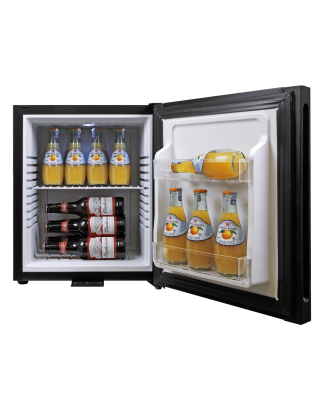 Baridi 25L Ultra Quiet Drinks & Wine Mini Cooler Fridge with LED Light, Black