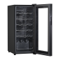 Baridi 18 Bottle Wine Cooler Fridge with Digital Touchscreen Controls & LED Light, Black