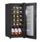 Baridi 18 Bottle Wine Cooler Fridge with Digital Touchscreen Controls & LED Light, Black