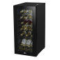 Baridi 18 Bottle Wine Cooler Fridge with Digital Touchscreen Controls & LED Light, Black