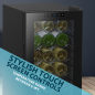 Baridi 18 Bottle Wine Cooler Fridge with Digital Touchscreen Controls & LED Light, Black