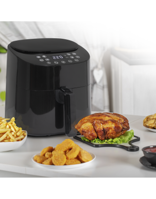 Friteuse à air Baridi 3,5 L faible en gras avec système de circulation numérique rapide sans huile, 1 300 W, 8 préréglages