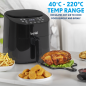 Friteuse à air Baridi 3,5 L faible en gras avec système de circulation numérique rapide sans huile, 1 300 W, 8 préréglages