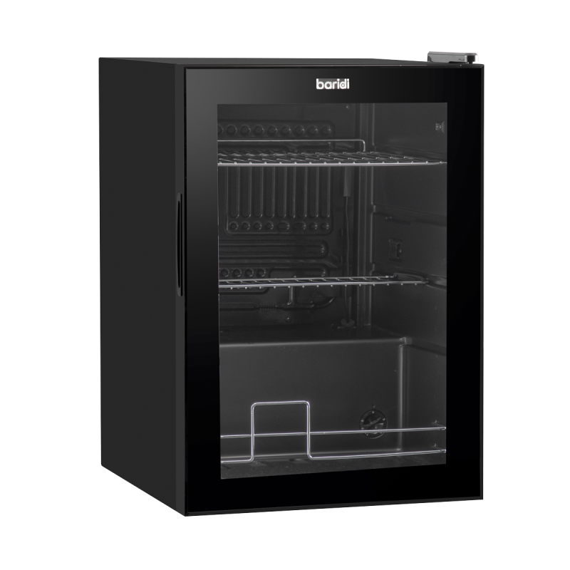 Baridi 60L Beer & Drinks Fridge with LED Light, Black and Glass Door