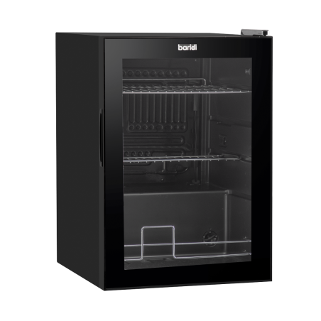 Baridi 60L Beer & Drinks Fridge with LED Light, Black and Glass Door