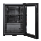 Baridi 60L Beer & Drinks Fridge with LED Light, Black and Glass Door