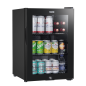 Baridi 60L Beer & Drinks Fridge with LED Light, Black and Glass Door