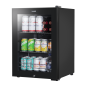 Baridi 60L Beer & Drinks Fridge with LED Light, Black and Glass Door