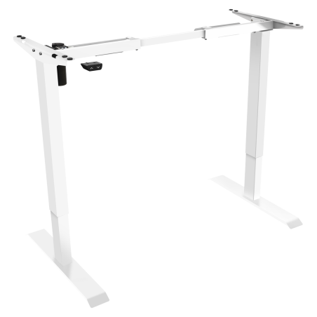 Dellonda Electric Adjustable Standing Desk Frame, 70kg Capacity, White, Quiet