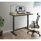 Bureau debout réglable électrique Dellonda en chêne avec USB et tiroir, 1 200 x 600 mm