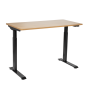 Dellonda Oak Electric Adjustable Office Standing Desk, Quiet, 70kg, 1200 x 600mm