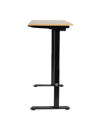 Dellonda Oak Electric Adjustable Office Standing Desk, Quiet, 70kg, 1200 x 600mm