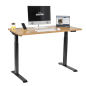 Dellonda Oak Electric Adjustable Office Standing Desk, Quiet, 70kg, 1200 x 600mm