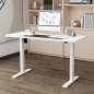 Dellonda Single Motor Height-Adjustable Electric Sit & Stand Desk with White Desktop & Frame