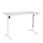 Dellonda Single Motor Height-Adjustable Electric Sit & Stand Desk with White Desktop & Frame