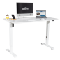 Dellonda Single Motor Height-Adjustable Electric Sit & Stand Desk with White Desktop & Frame