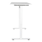 Dellonda Single Motor Height-Adjustable Electric Sit & Stand Desk with White Desktop & Frame