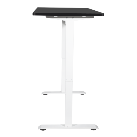 Dellonda Single Motor Height-Adjustable Electric Sit & Stand Desk with Black Desktop & White Frame