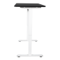 Dellonda Single Motor Height-Adjustable Electric Sit & Stand Desk with Black Desktop & White Frame