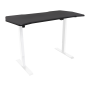 Dellonda Single Motor Height-Adjustable Electric Sit & Stand Gaming Desk with Carbon Fibre Desktop & White Frame